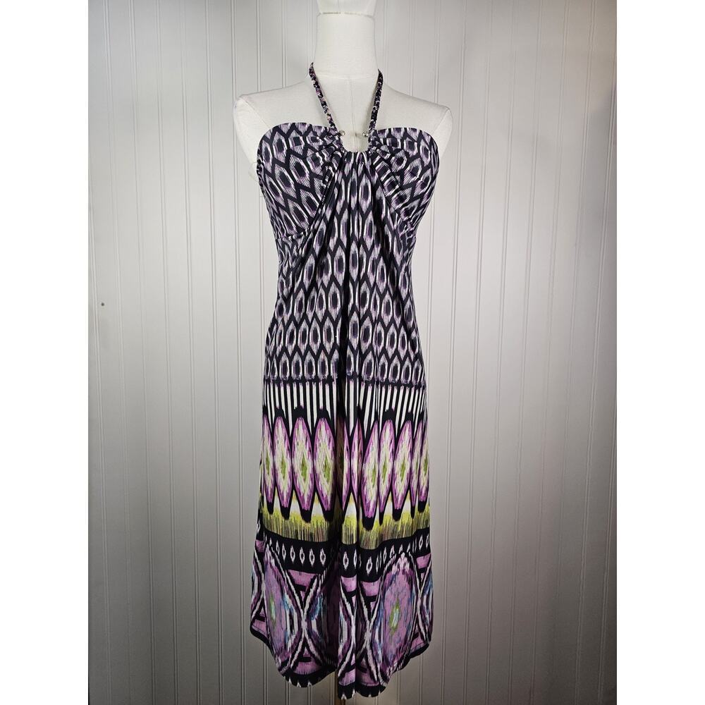 CYN by Cynthia‎ Mehra Halter Dress Women's L/XL NWT Bohemian Vacation